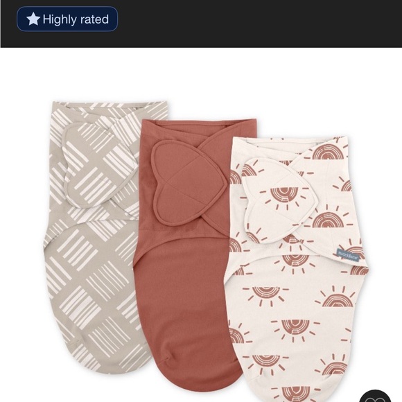 SwaddleMe swaddle Set - Rust, Cream, and Gray (3) - Picture 5 of 6